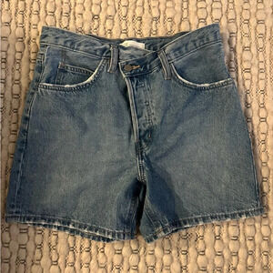 Oak + Fort Cross Denim Shorts